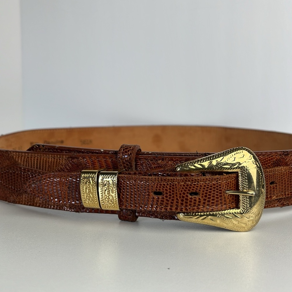 Justin Genuine Lizard Western Belt